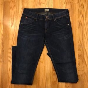 Hudson straight leg jeans dark wash